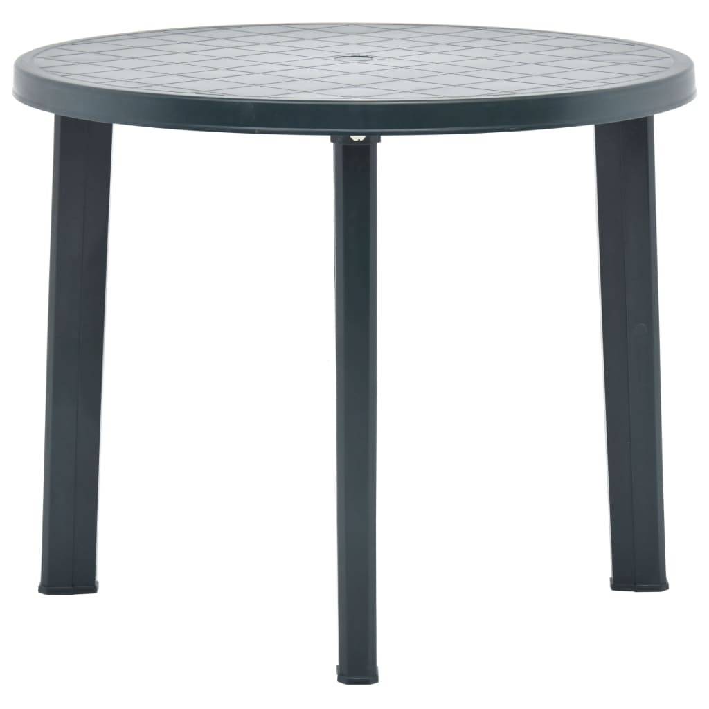 vidaXL Gartentisch Grün 89 cm Kunststoff
