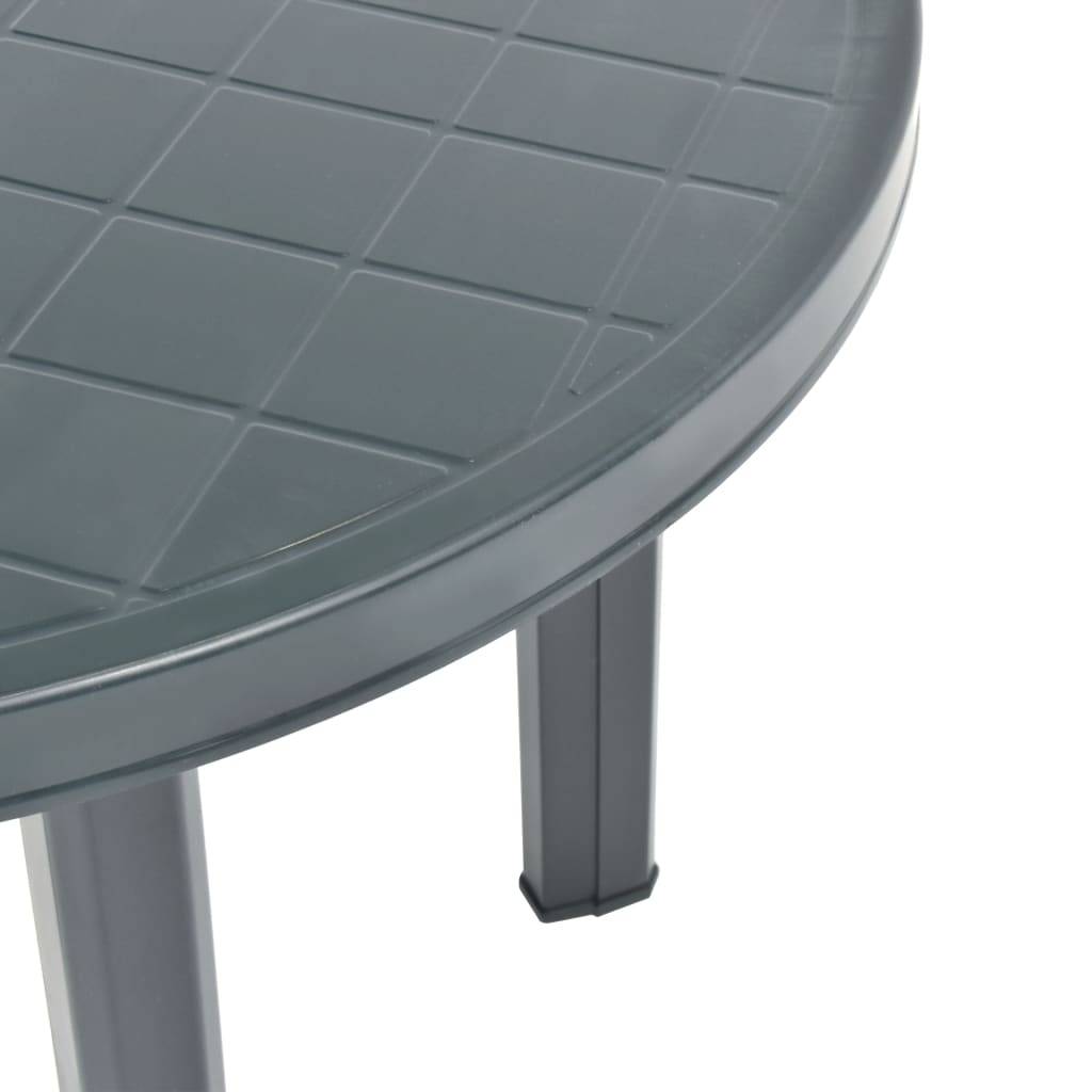 vidaXL Gartentisch Grün 89 cm Kunststoff