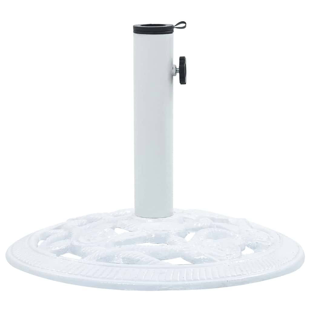 vidaXL Sonnenschirmständer Weiß 9 kg 40 cm Gusseisen