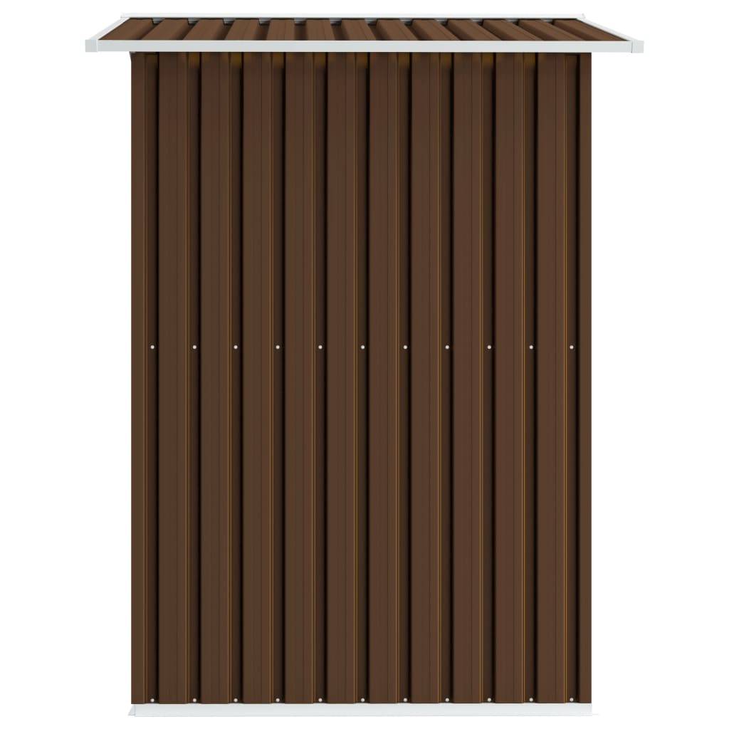 vidaXL Geräteschuppen Braun 204x132x186 cm Stahl