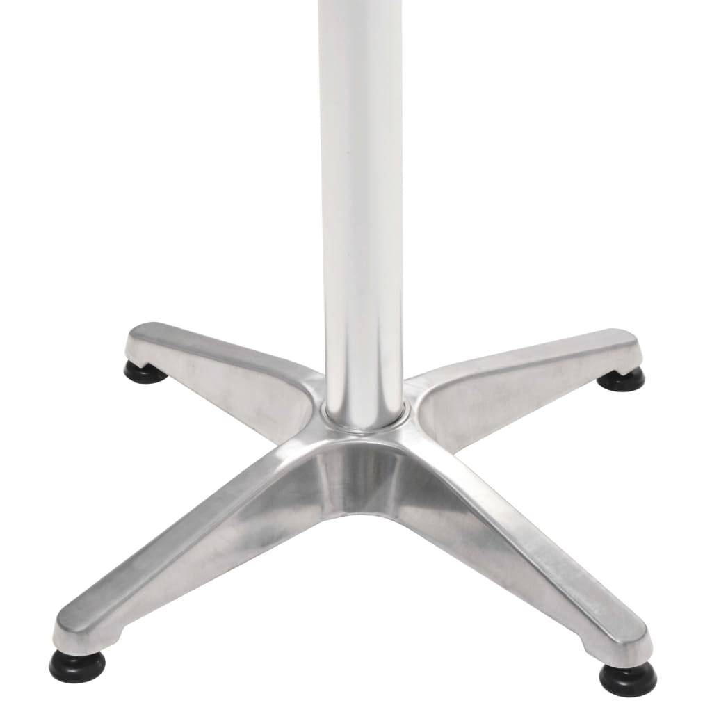 vidaXL Gartentisch Silbern 60x60x70 cm Aluminium