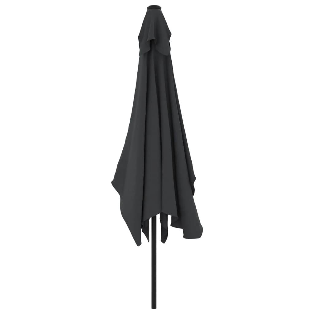 vidaXL Sonnenschirm mit Metall-Mast 300x200 cm Schwarz