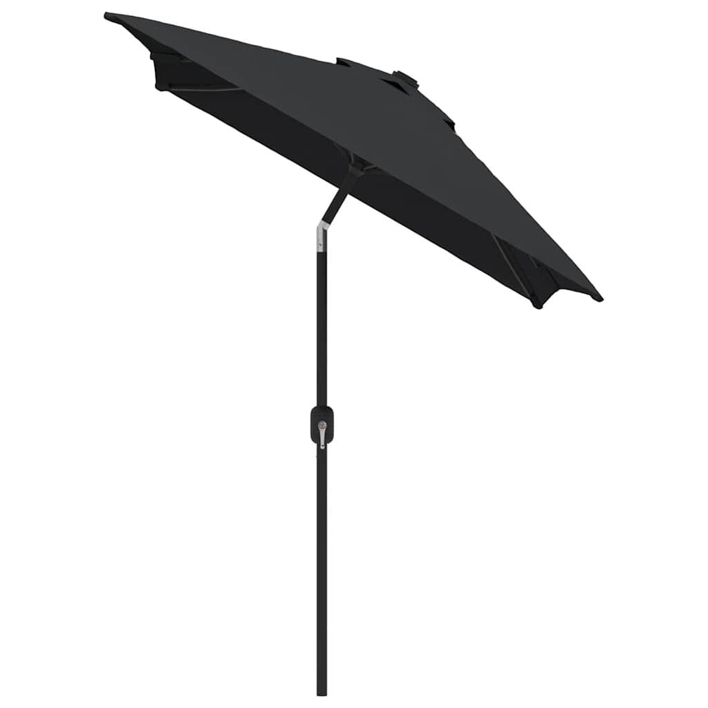 vidaXL Sonnenschirm mit Metall-Mast 300x200 cm Schwarz