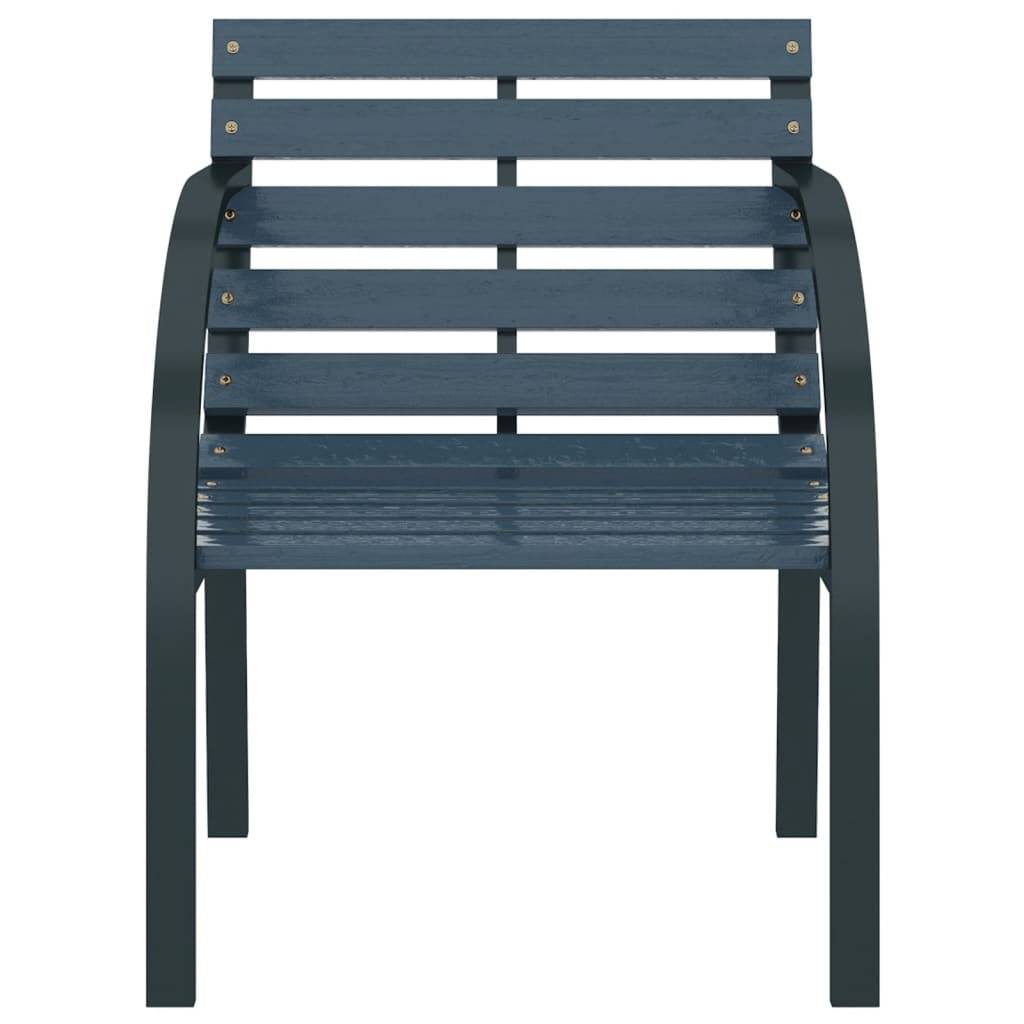 vidaXL Gartenstühle 2 Stk. Grau Holz
