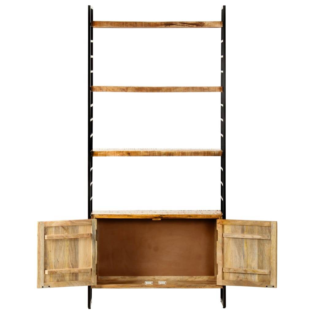 vidaXL Bücherregal 4 Ebenen 80x30x180 cm Raues Mangoholz