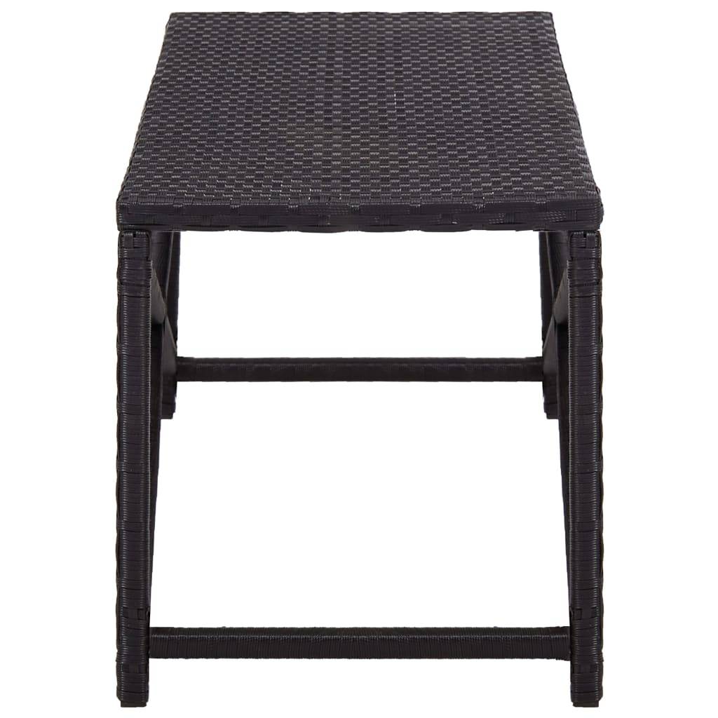 vidaXL Gartenbank 120 cm Poly Rattan Schwarz
