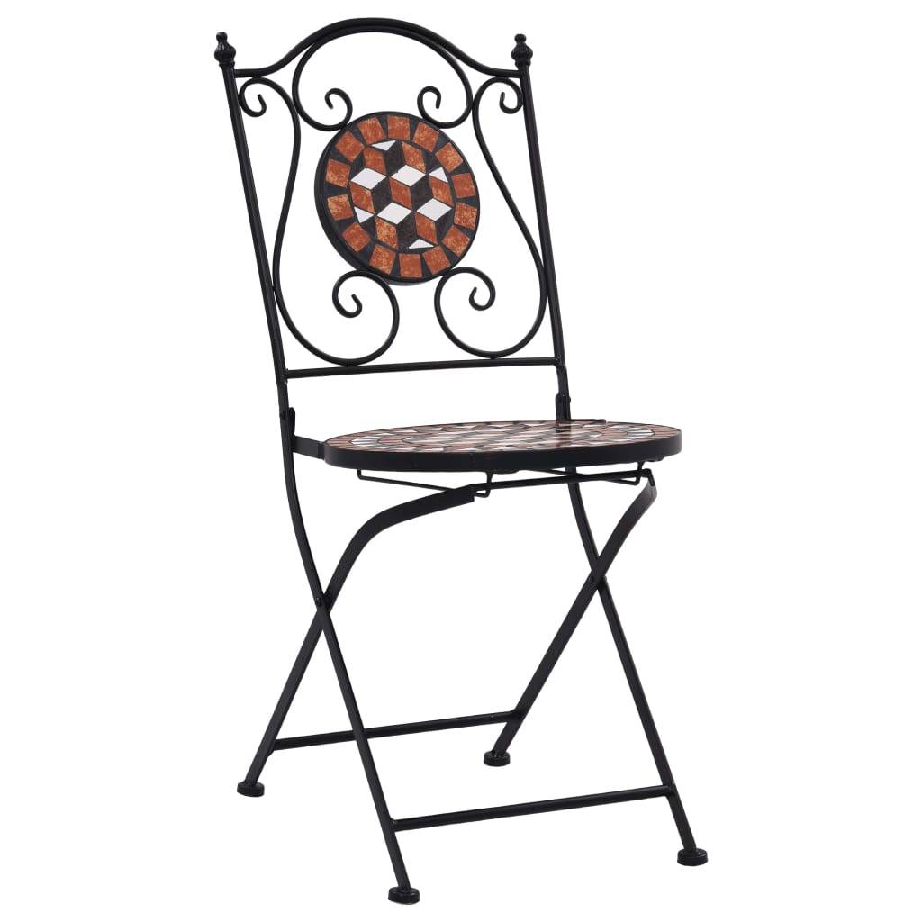 vidaXL 3-tlg. Bistro-Set Mosaik Keramik Terrakotta