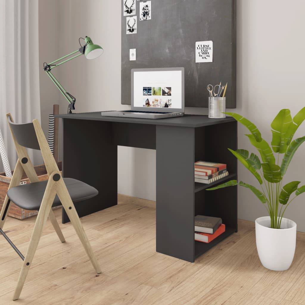 vidaXL Schreibtisch Grau 110x60x73 cm Holzwerkstoff