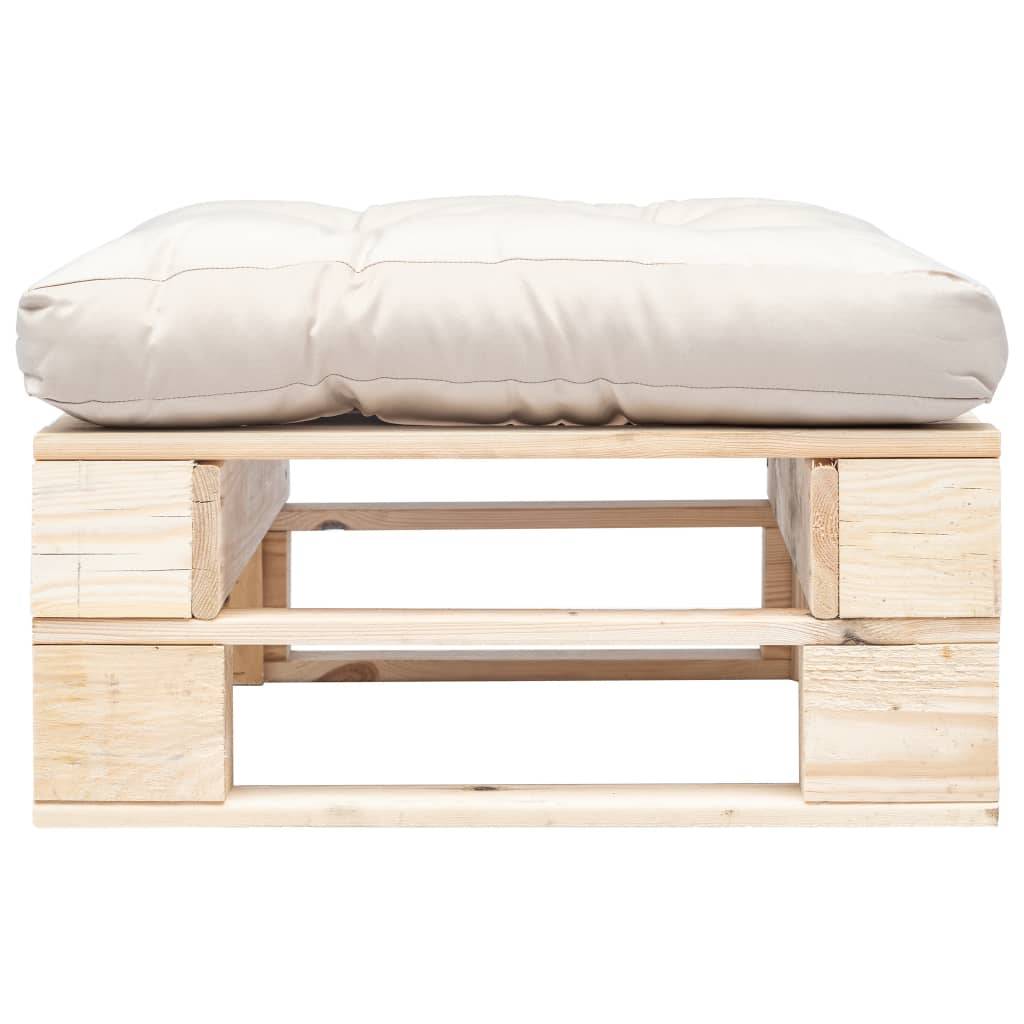 vidaXL Garten-Palettenhocker mit Kissen Holz Natur