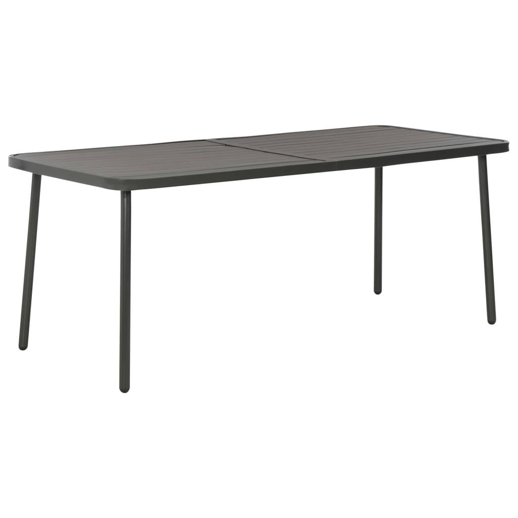 vidaXL Gartentisch Dunkelgrau 180x83x72 cm Stahl