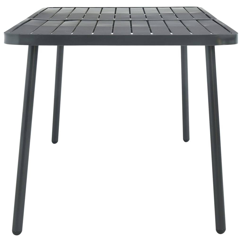 vidaXL Gartentisch Dunkelgrau 180x83x72 cm Stahl