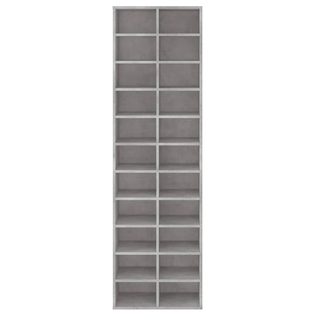 vidaXL Schuhschrank Betongrau 54x34x183 cm Holzwerkstoff