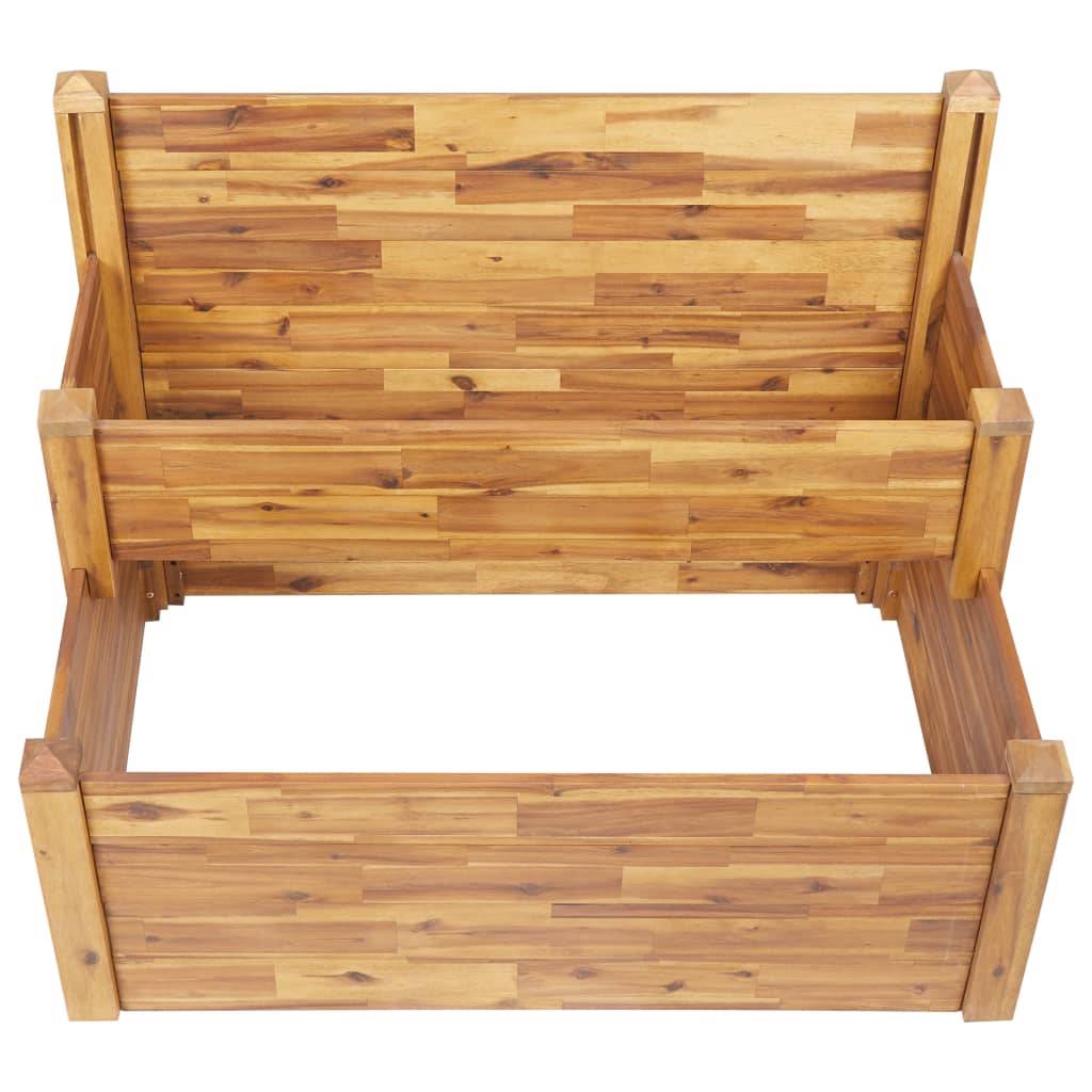 vidaXL Pflanzkübel auf 2 Ebenen 110 x 75 x 84 cm Massivholz Akazie
