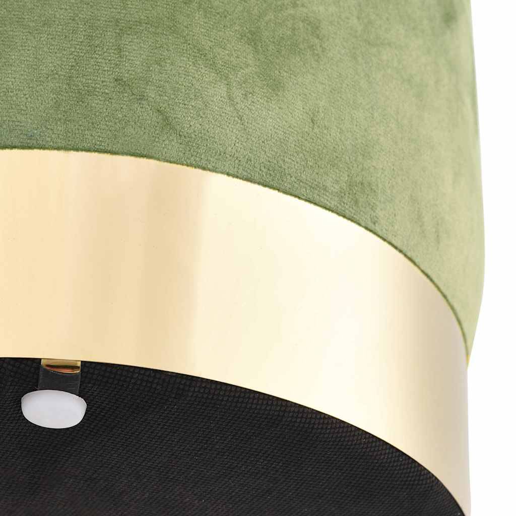 vidaXL Hocker Senfgrün und Golden Samt 28 x 36 cm