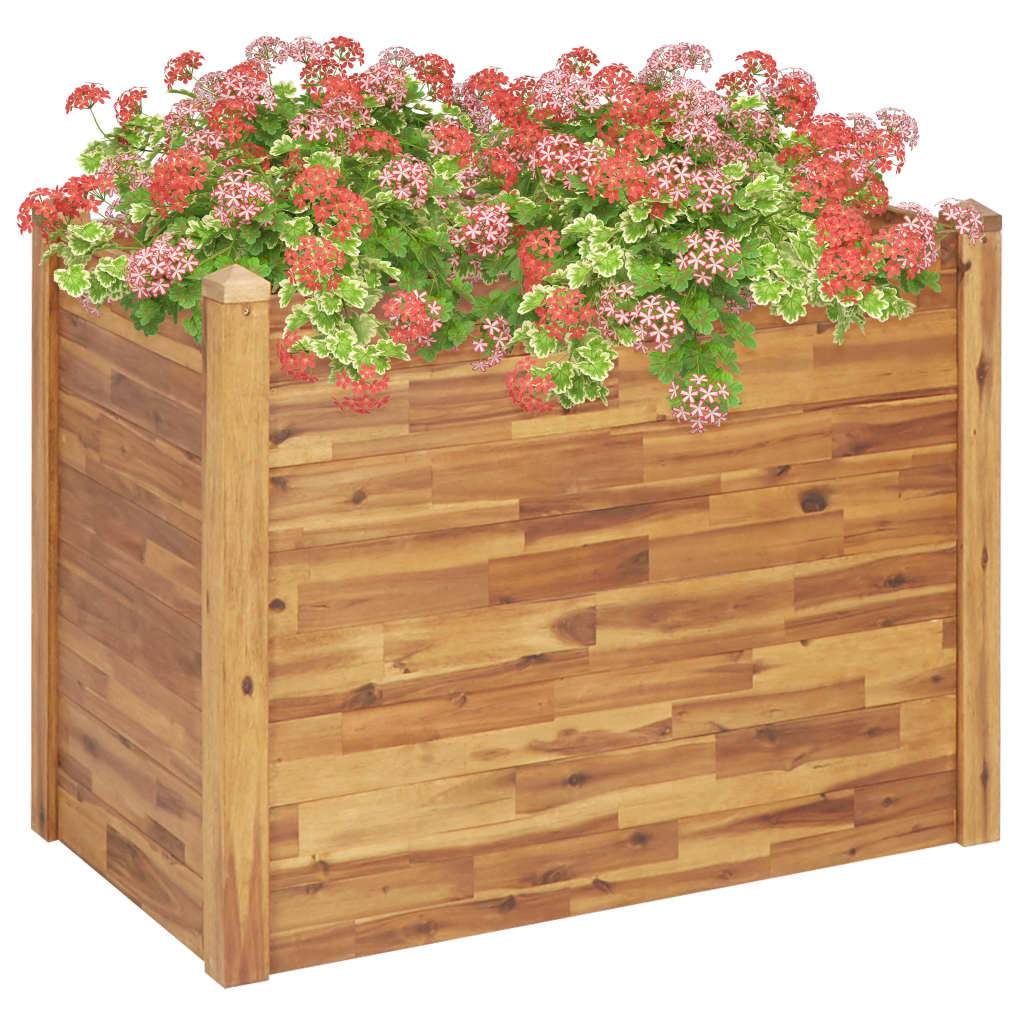 vidaXL Garten-Hochbeet 110 x 60 x 84 cm Massivholz Akazie