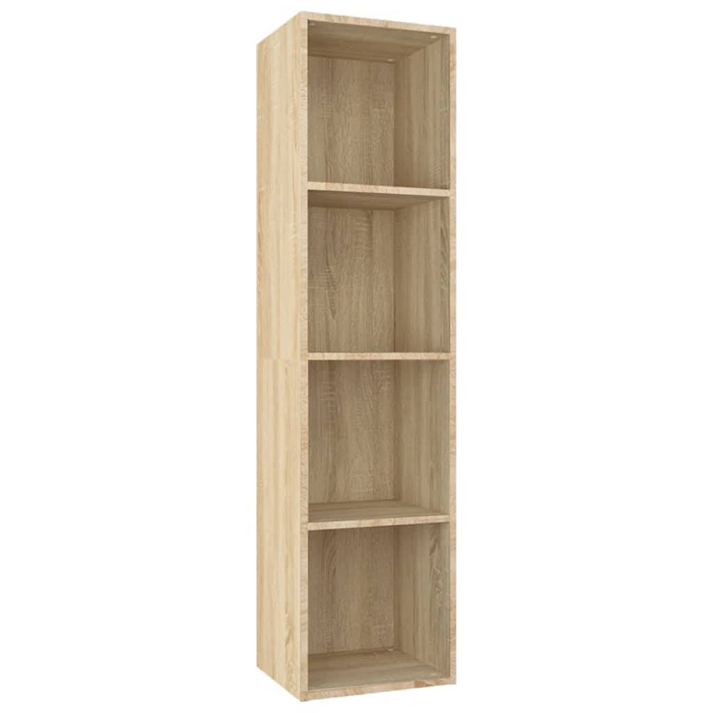 vidaXL Bücherregal/TV-Schrank Sonoma-Eiche 36x30x143 cm Holzwerkstoff
