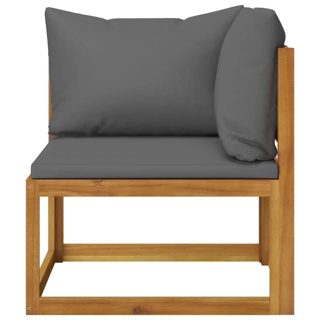 vidaXL 5-tlg. Garten-Lounge-Set mit Auflagen Massivholz Akazie