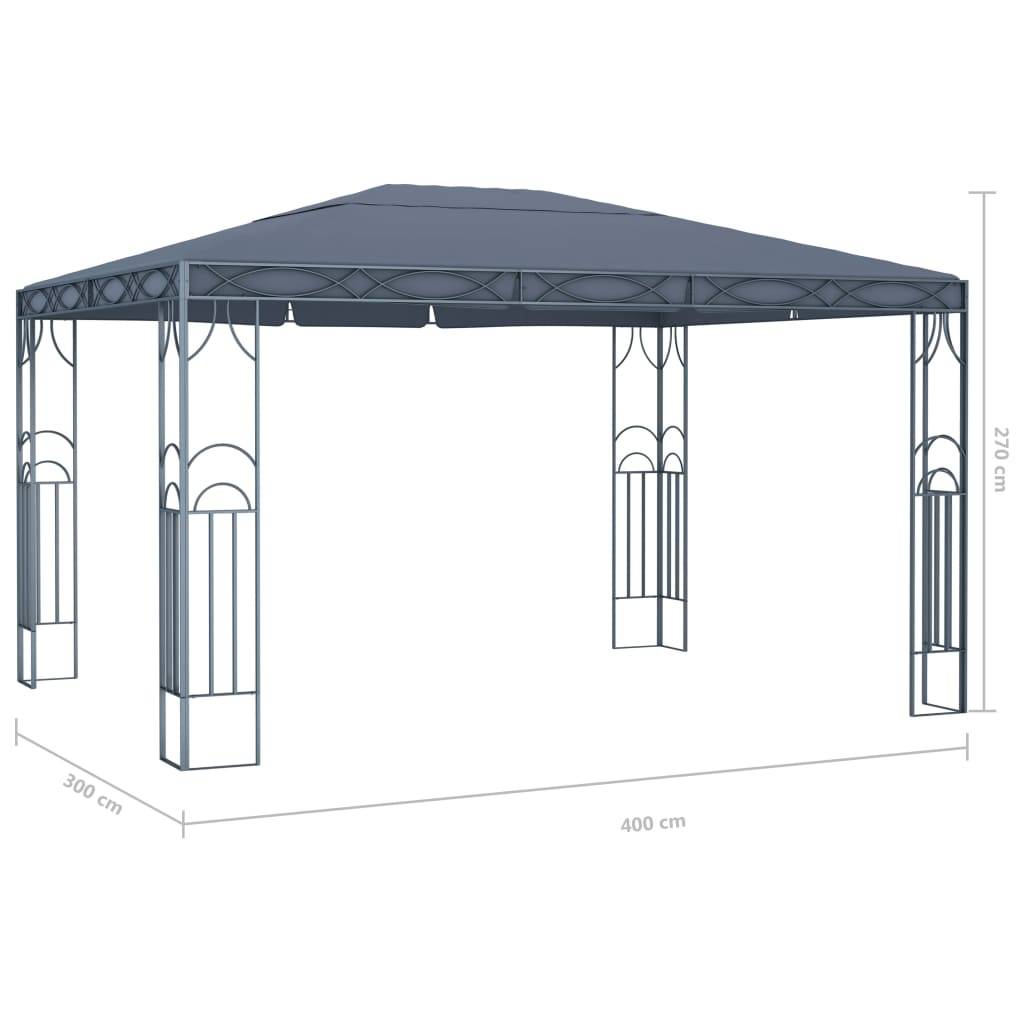vidaXL Pavillon 400 x 300 cm Anthrazit