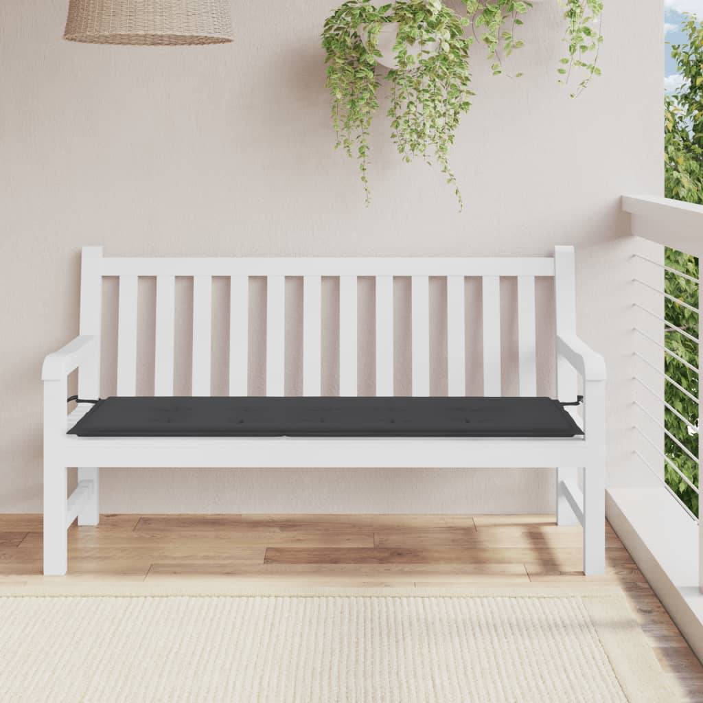 vidaXL Gartenbank-Auflage Schwarz 150x50x4 cm Oxford-Gewebe