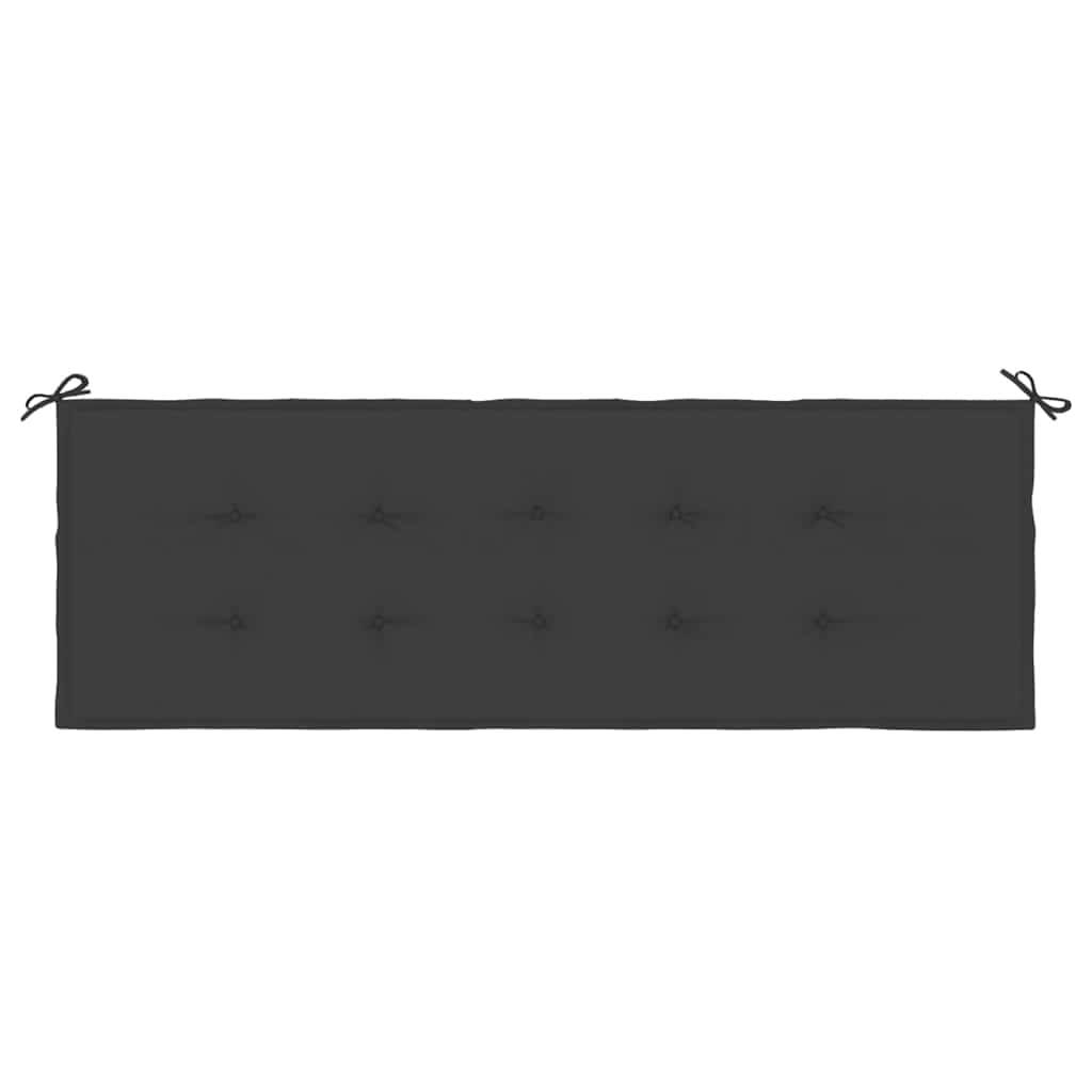 vidaXL Gartenbank-Auflage Schwarz 150x50x4 cm Oxford-Gewebe
