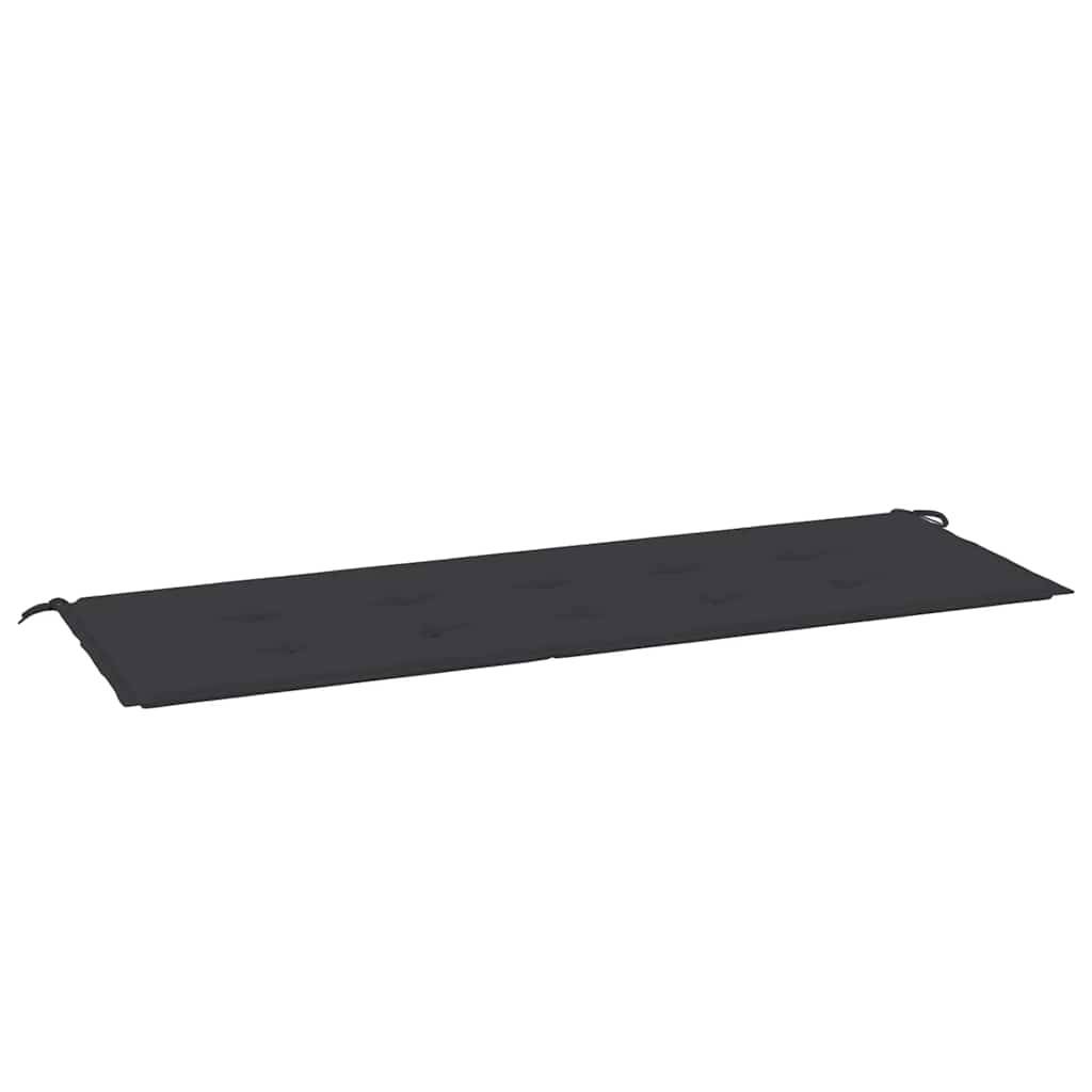 vidaXL Gartenbank-Auflage Schwarz 150x50x4 cm Oxford-Gewebe