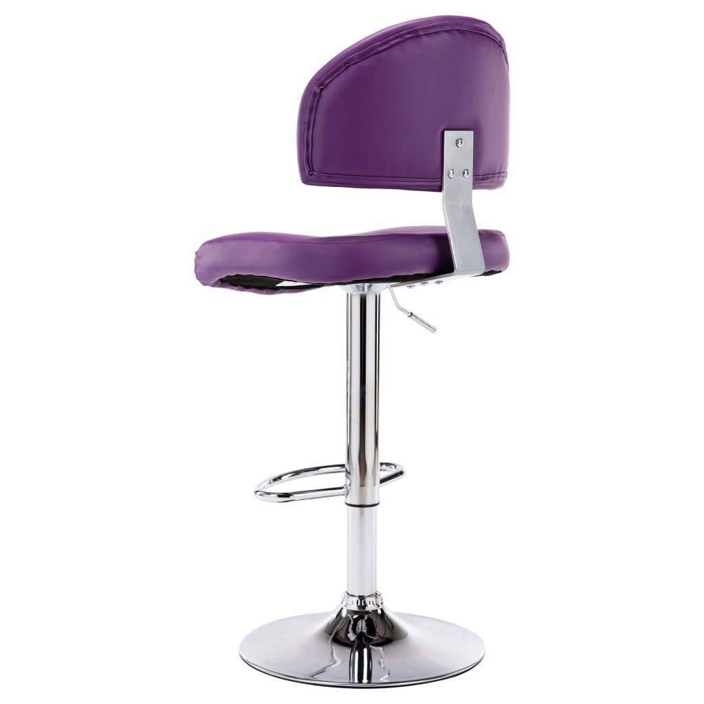 vidaXL Barhocker 2 Stk. Lila Kunstleder