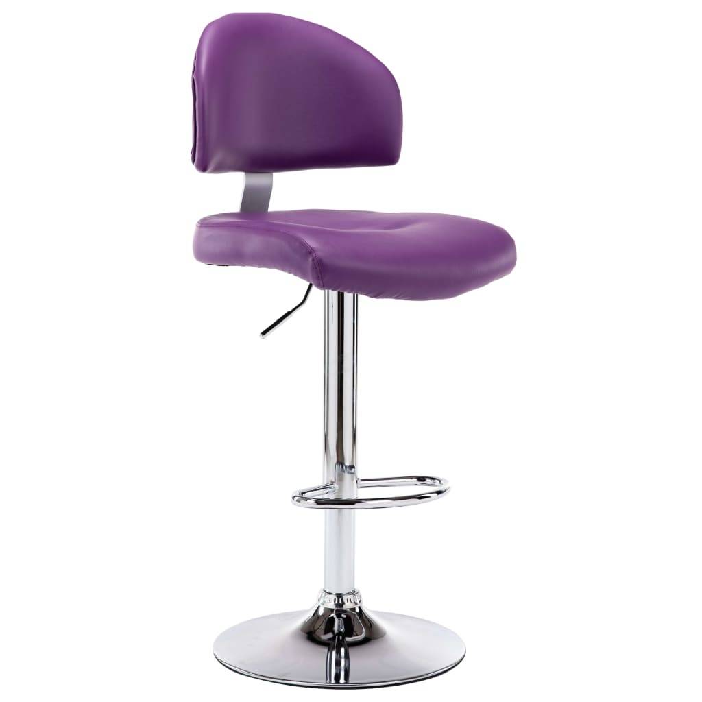 vidaXL Barhocker 2 Stk. Lila Kunstleder