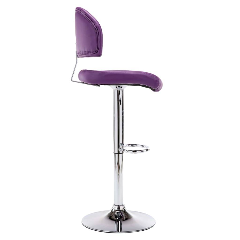 vidaXL Barhocker 2 Stk. Lila Kunstleder
