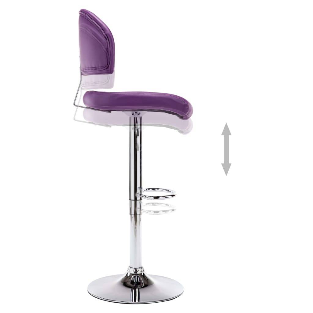 vidaXL Barhocker 2 Stk. Lila Kunstleder