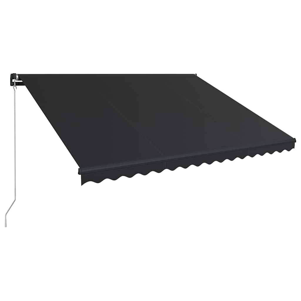 vidaXL Markise Manuell Einziehbar mit LED 450x300 cm Anthrazit