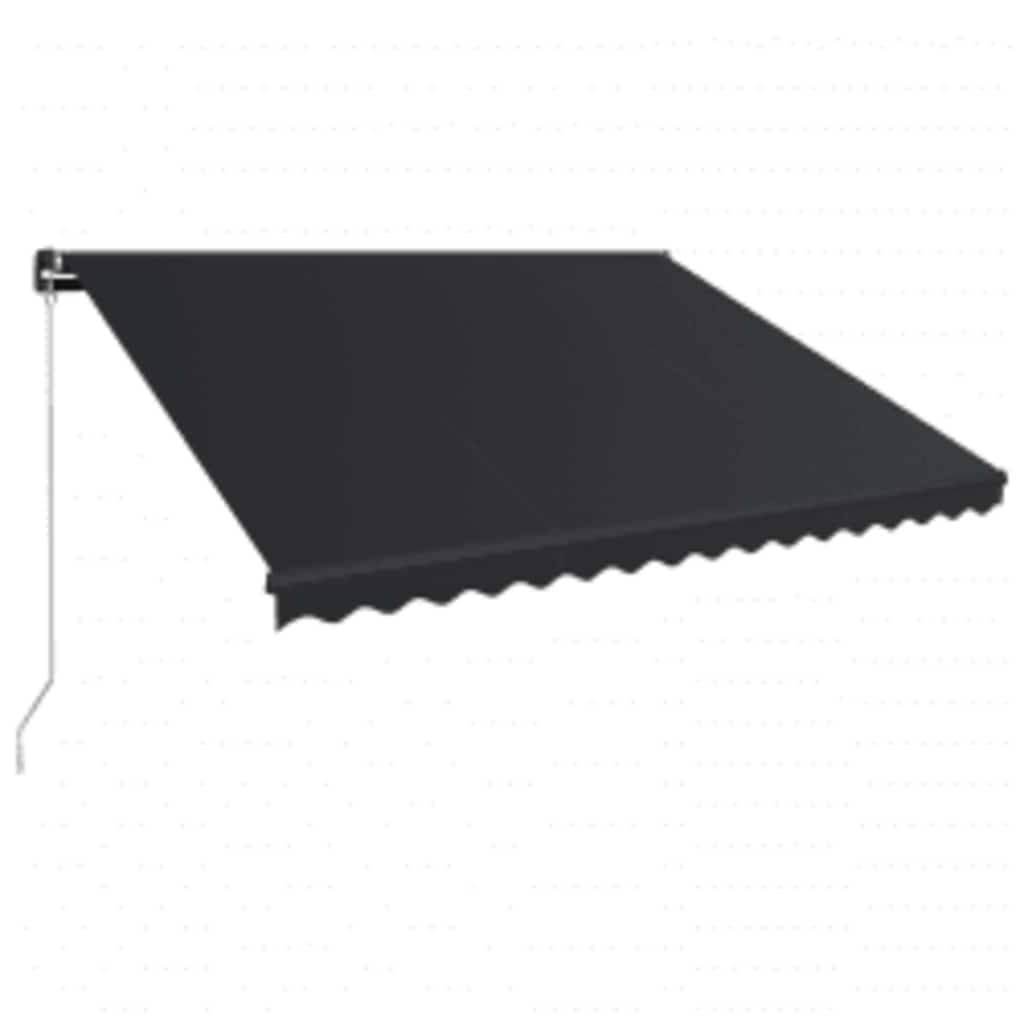 vidaXL Markise Manuell Einziehbar mit LED 450x300 cm Anthrazit