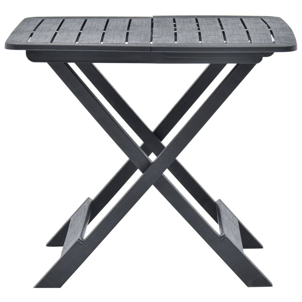 vidaXL Gartentisch Klappbar Anthrazit 79x72x70 cm Kunststoff