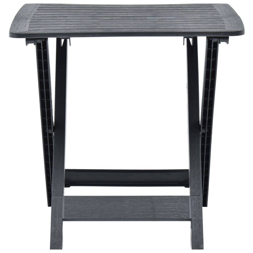 vidaXL Gartentisch Klappbar Anthrazit 79x72x70 cm Kunststoff