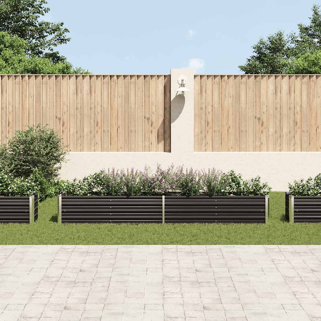 vidaXL Garten-Hochbeet Verzinkter Stahl 320×40×45 cm Anthrazit