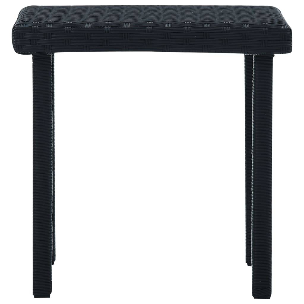 vidaXL Garten-Beistelltisch Schwarz 40×40×40 cm Poly Rattan