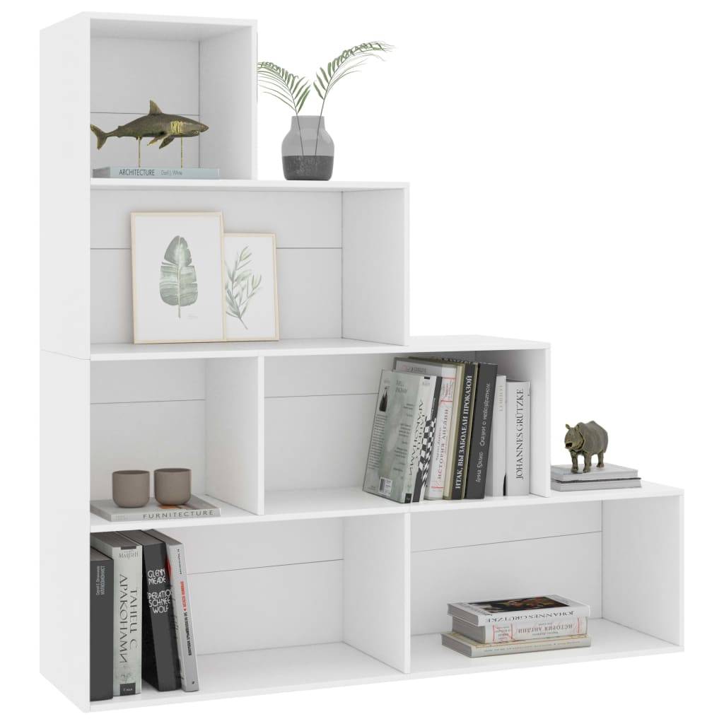 vidaXL Bücherregal/Raumteiler Weiß 155x24x160 cm Holzwerkstoff