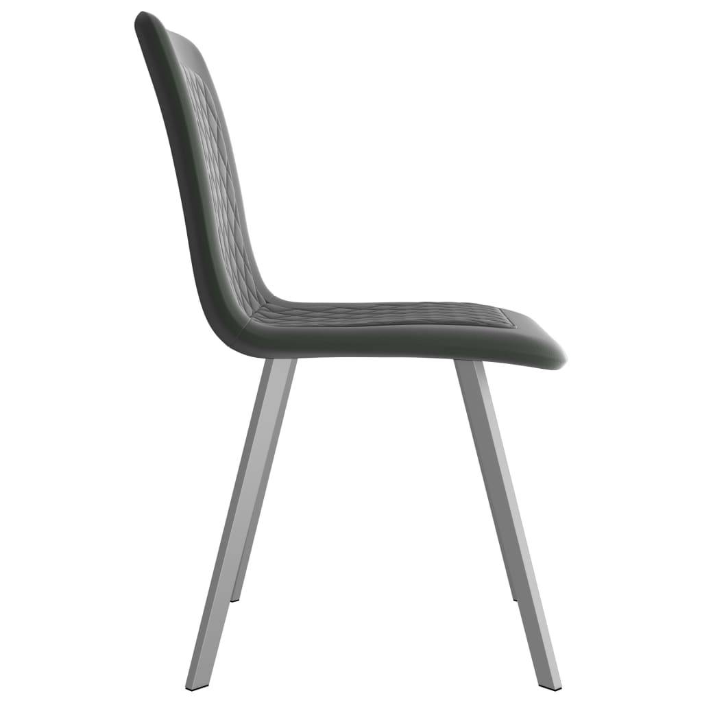 vidaXL Esszimmerstühle 2 Stk. Grau Samt
