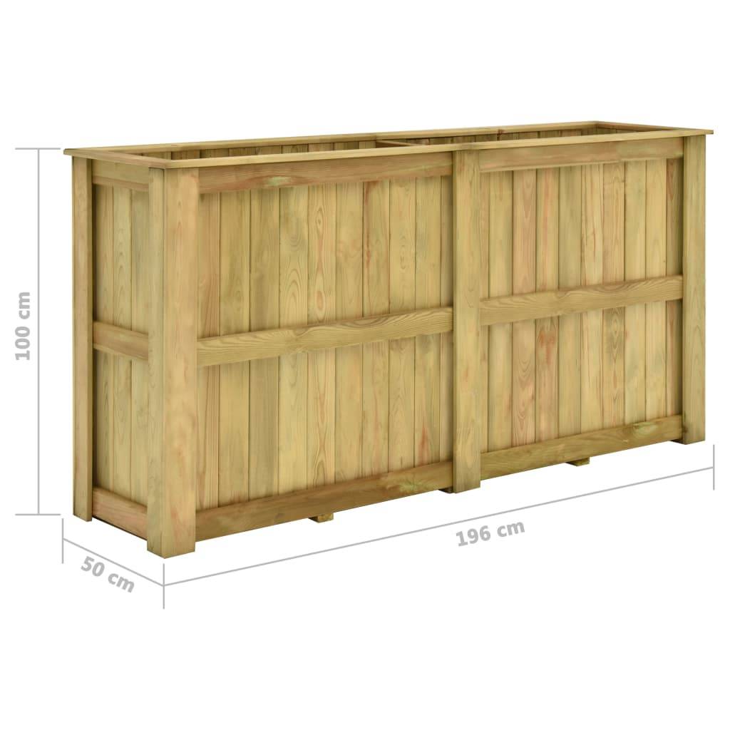 vidaXL Hochbeet 196 x 50 x 100 cm Kiefernholz Imprägniert