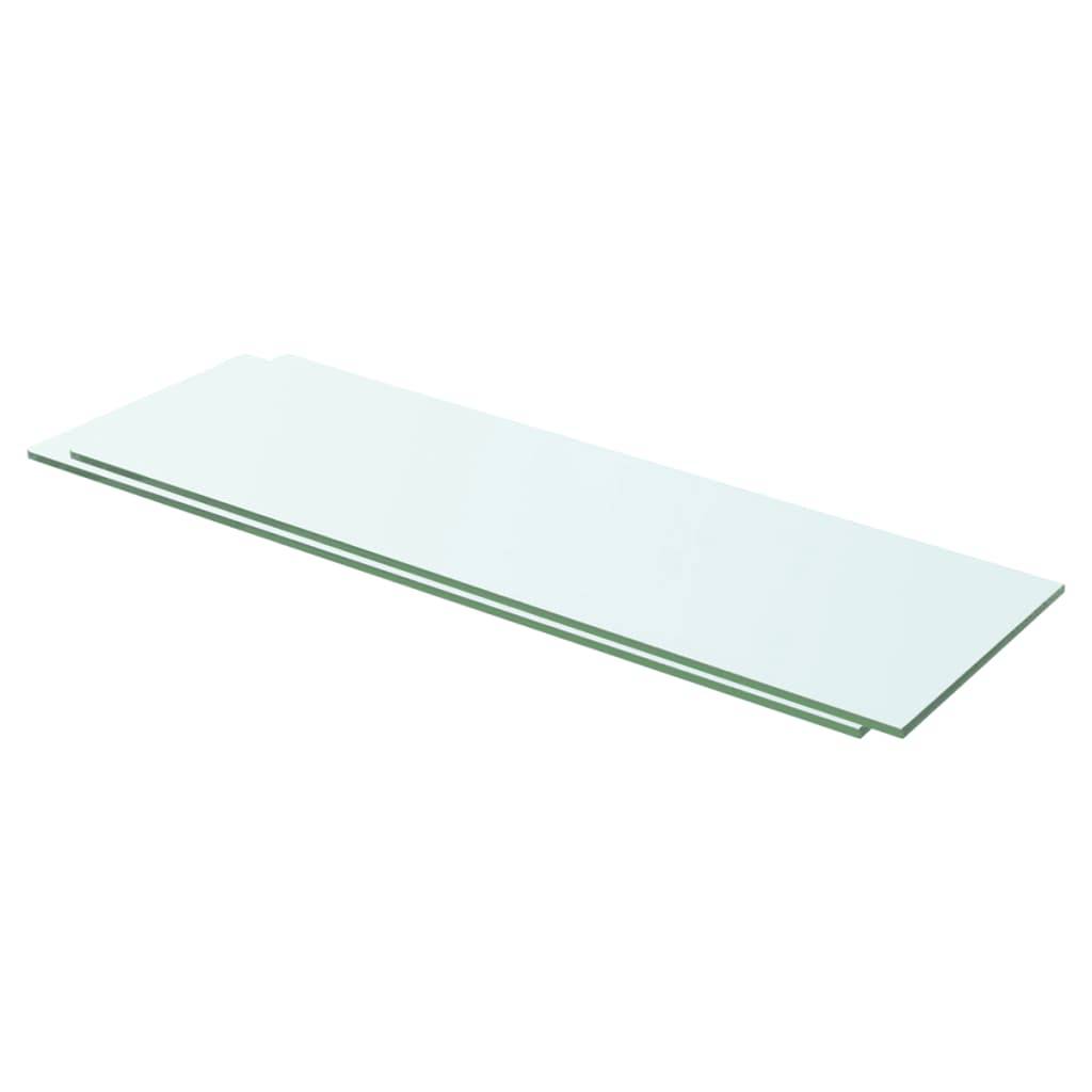 vidaXL Regalböden 2 Stk. Glas Transparent 60x15 cm