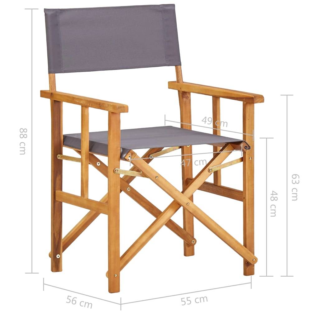 vidaXL Regiestühle 2 Stk. Massivholz Akazie