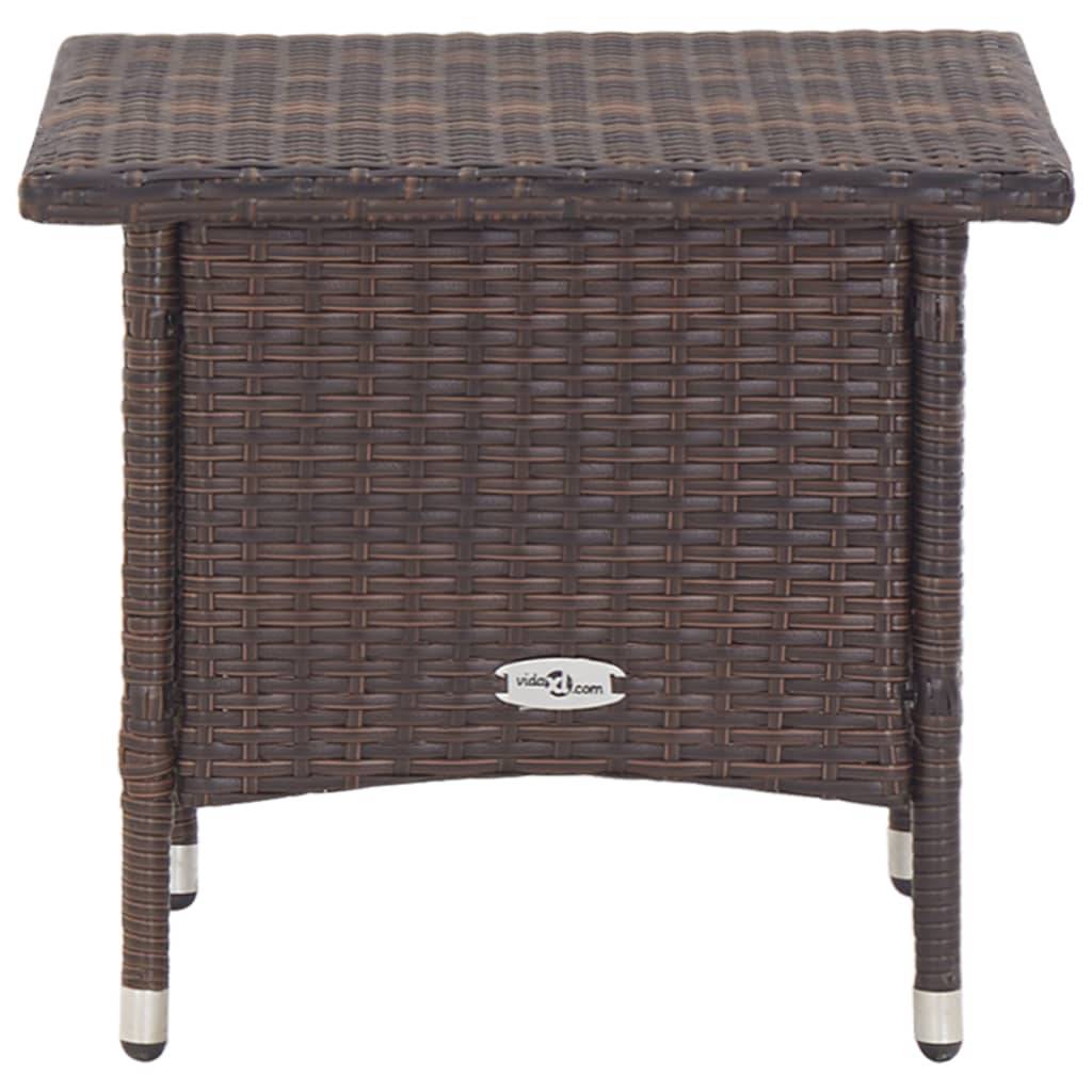 vidaXL Beistelltisch Braun 50x50x47 cm Poly Rattan