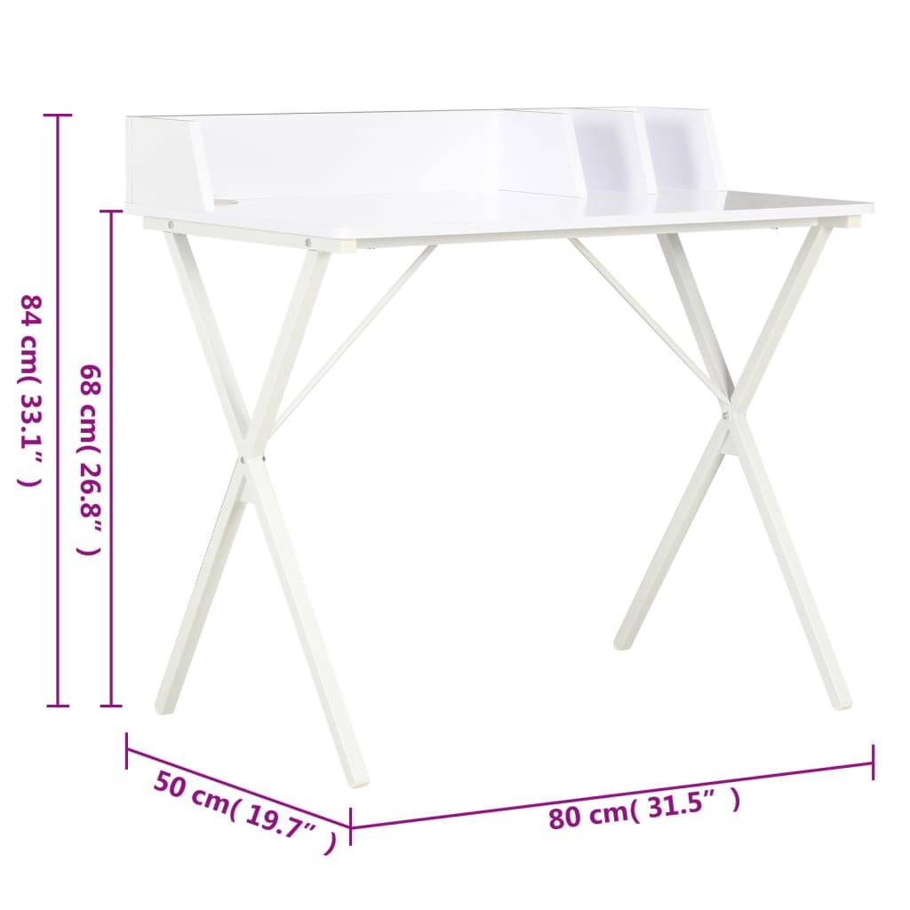 vidaXL Schreibtisch Weiß 80x50x84 cm