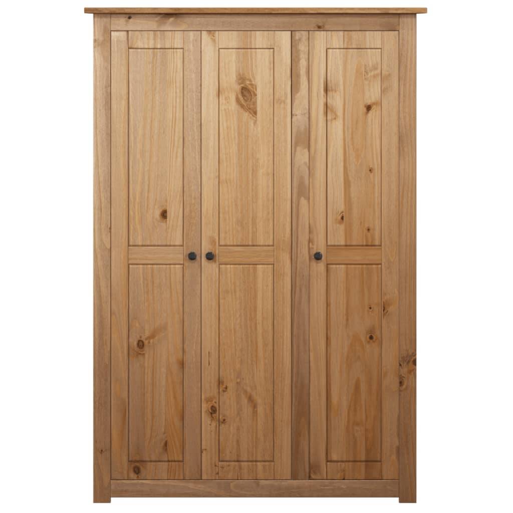 vidaXL Kleiderschrank 3-Türig 118×50×171,5 cm Kiefer Panama Serie