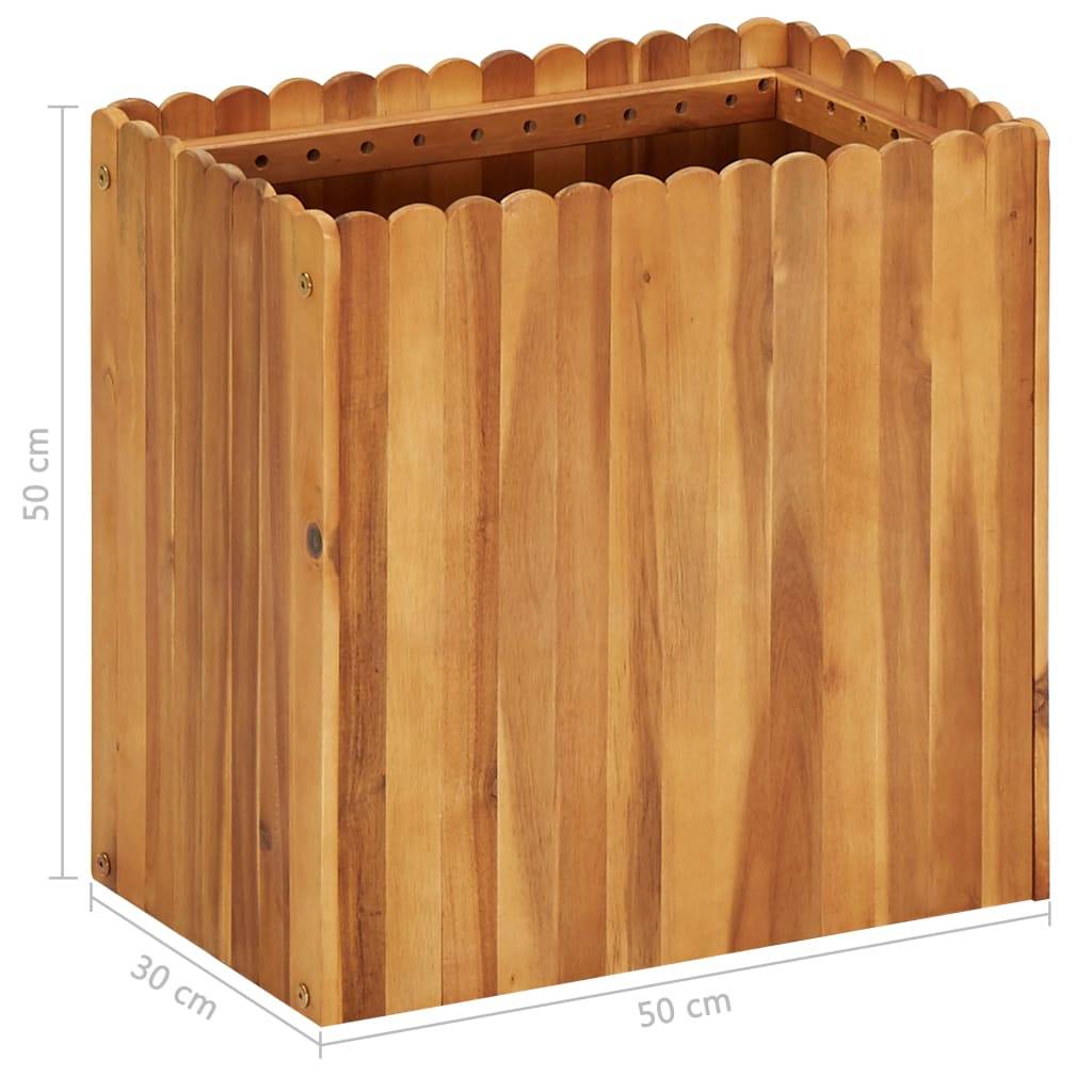 vidaXL Garten-Hochbeet 50 x 30 x 50 cm Massivholz Akazie