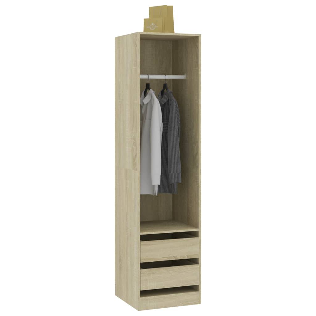 vidaXL Kleiderschrank mit Schubladen Sonoma-Eiche 50x50x200 cm