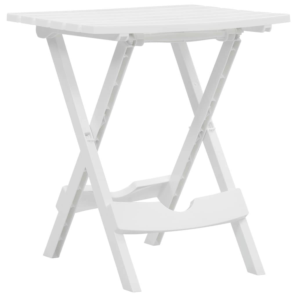 vidaXL Gartentisch Klappbar 44,5x38,5x50 cm Weiß