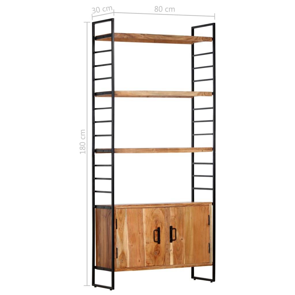 vidaXL Bücherregal 4 Ebenen 80x30x180 cm Massivholz Akazie