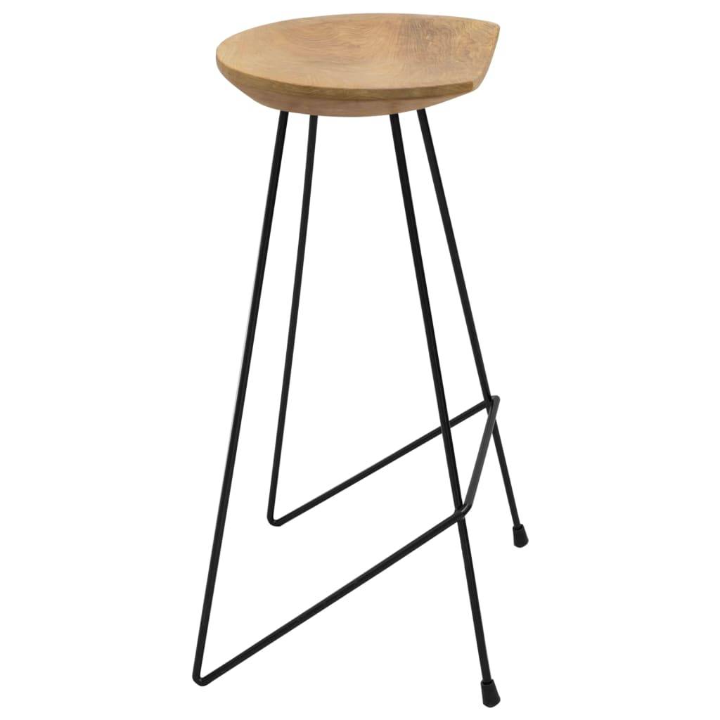 vidaXL Barhocker 2 Stk. Massivholz Teak