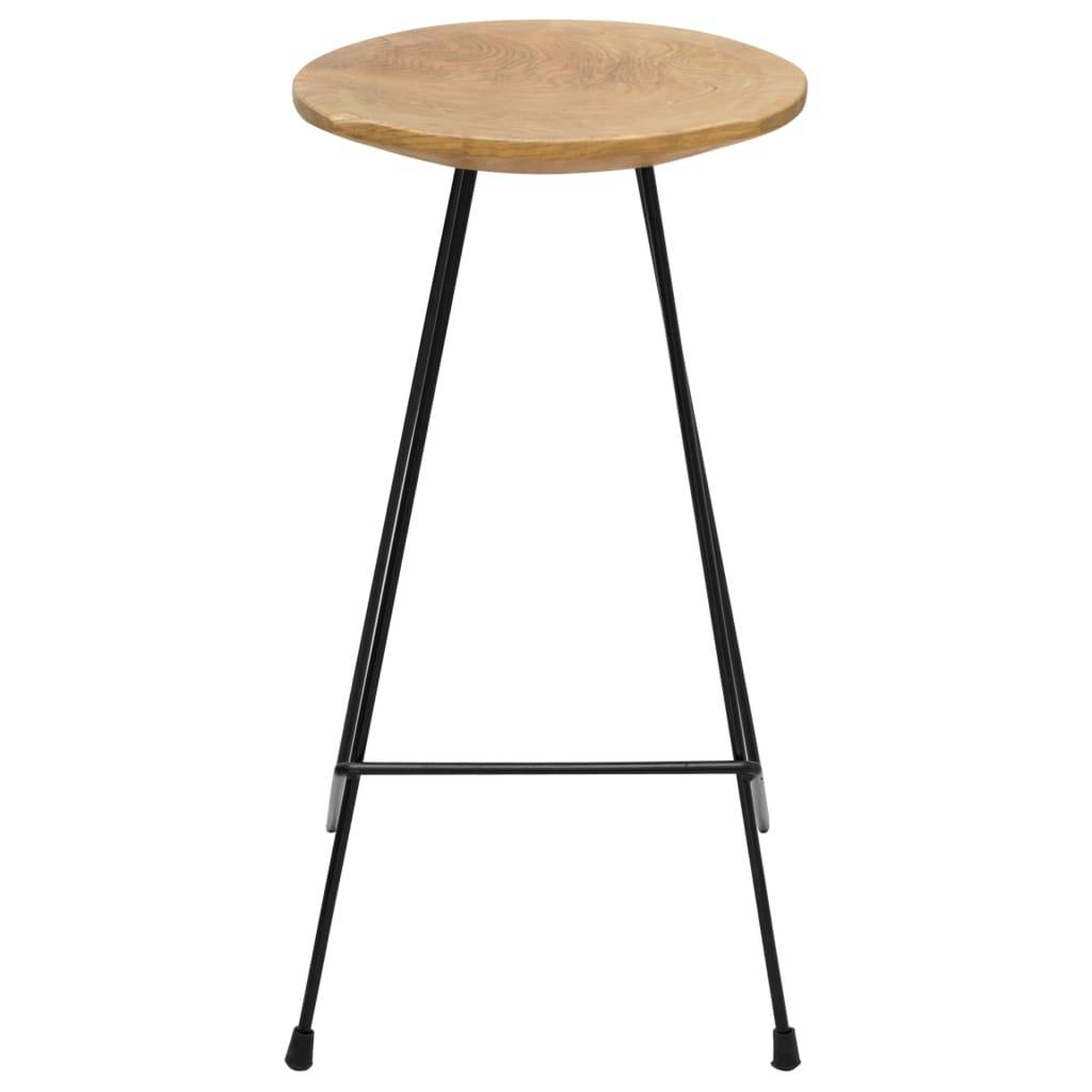 vidaXL Barhocker 2 Stk. Massivholz Teak