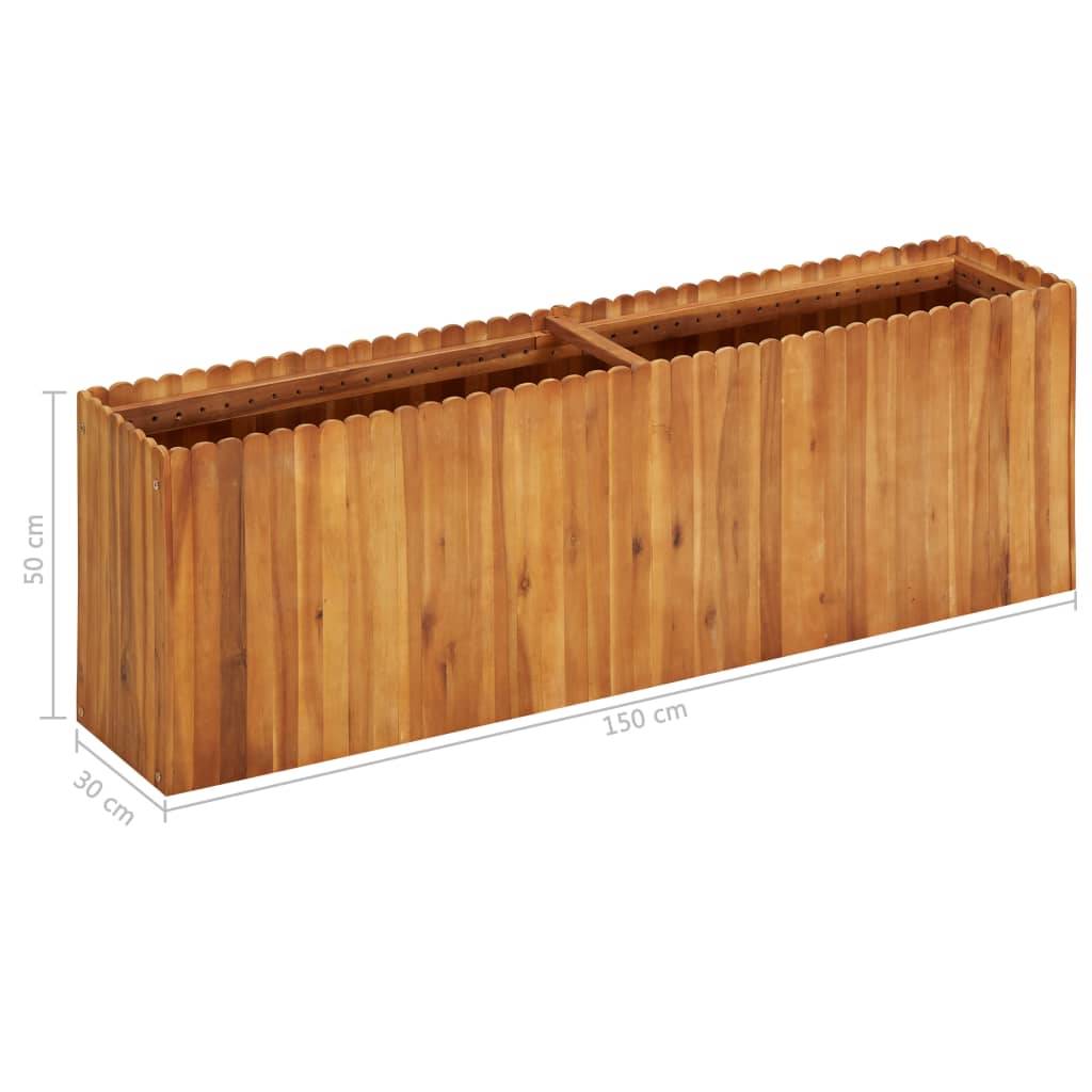 vidaXL Garten-Hochbeet 150 x 30 x 50 cm Massivholz Akazie